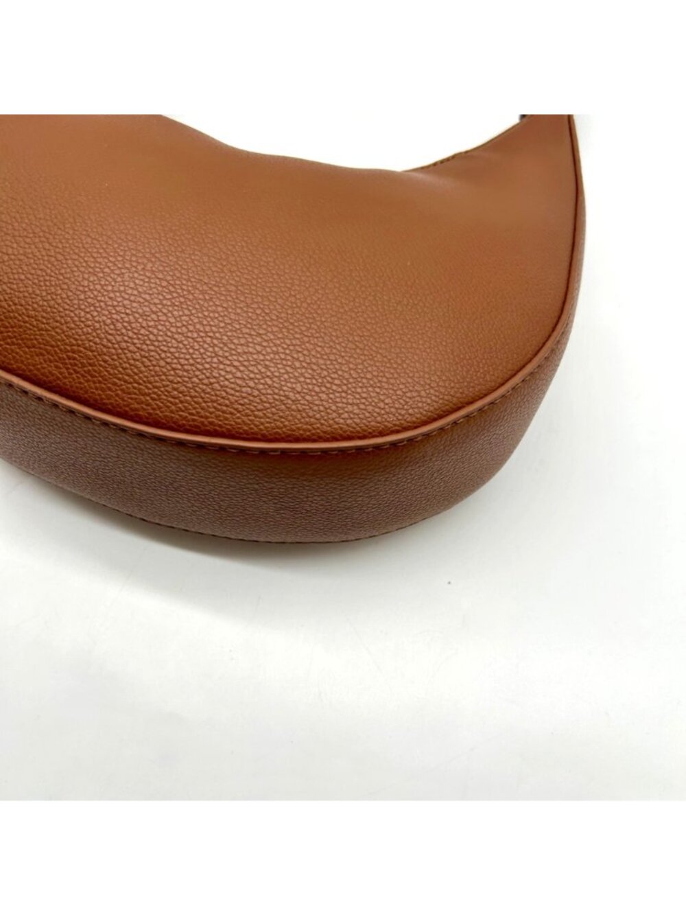 Like Dreams Brown Leather Crescent-Shaped Shoulder Bag - Picture 8 of 10